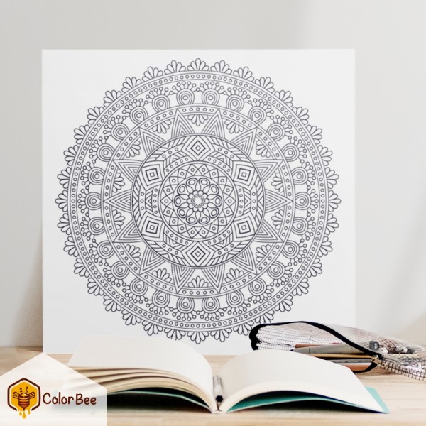 Spalvinimo drobė "Coloring mandala #2" Spalvinimo drobės | Colorbee.lt